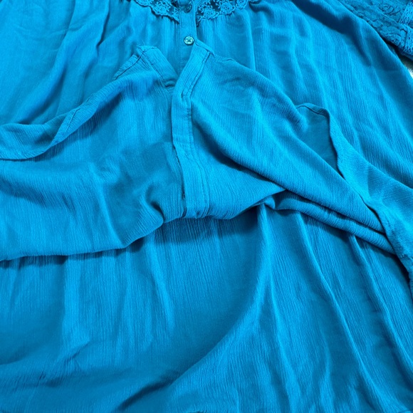 Roaman’s  Women's Plus Size Lace V-Neck Big Shirt Top Size 20W - Picture 10 of 17